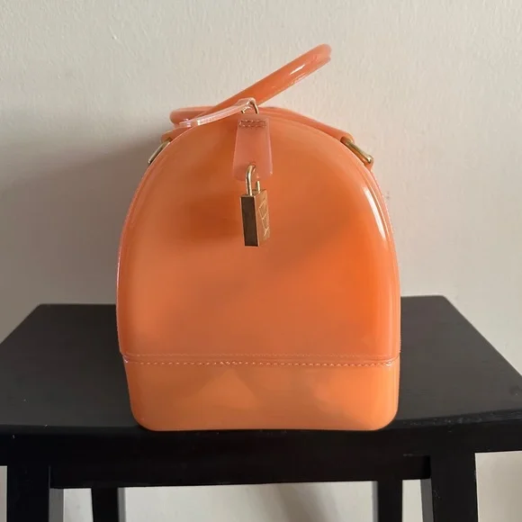 NWOT Orange Jelly Satchel - Picture 5 of 10